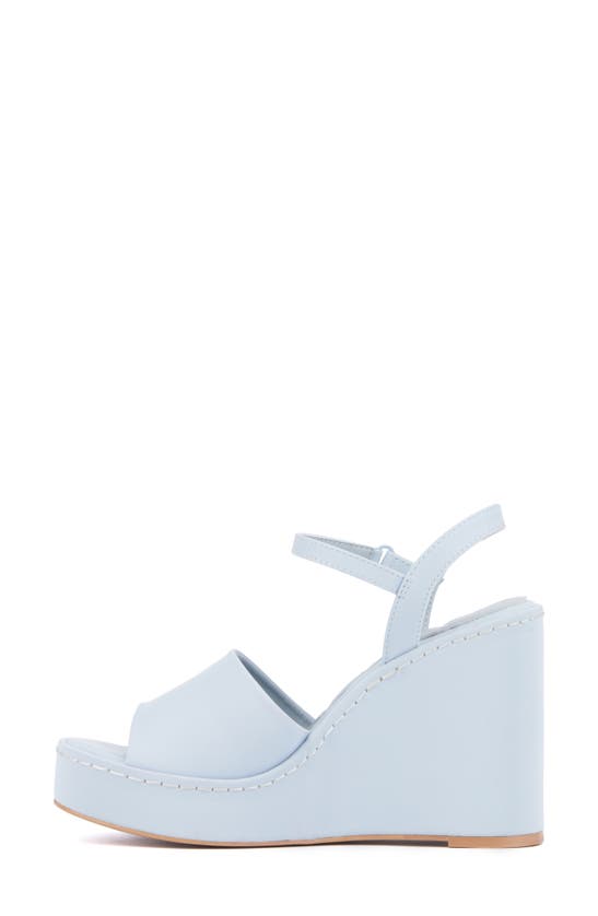 Shop Olivia Miller Magnetic Platform Wedge Sandal In Blue