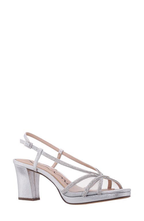 Nina Summer Slingback Platform Sandal In Silver