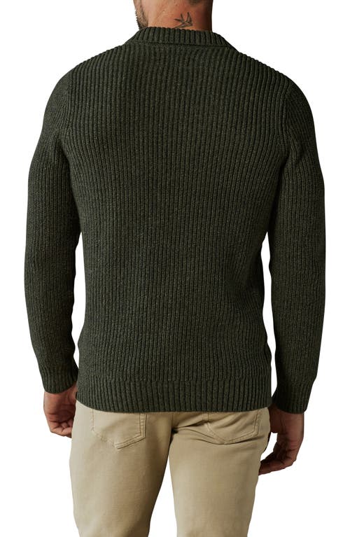 Shop The Normal Brand Ribbed Cotton Blend Polo Sweater In Olive