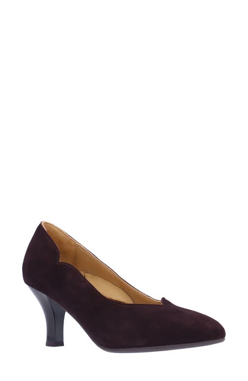 Bambelle Pointed Toe Pump in Chocolate