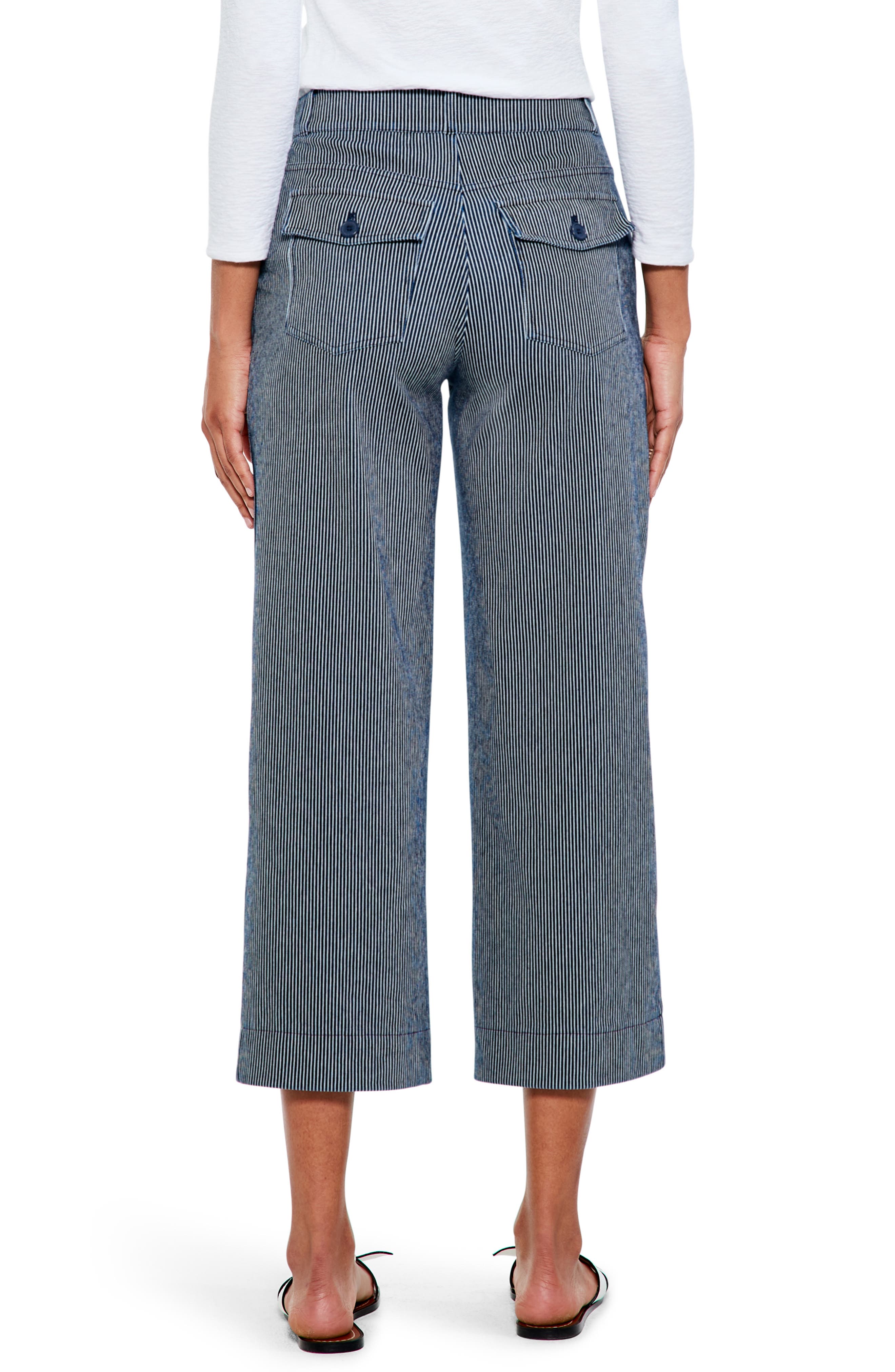 NIC+ZOE Railroad Stripe Wide Leg Pants 