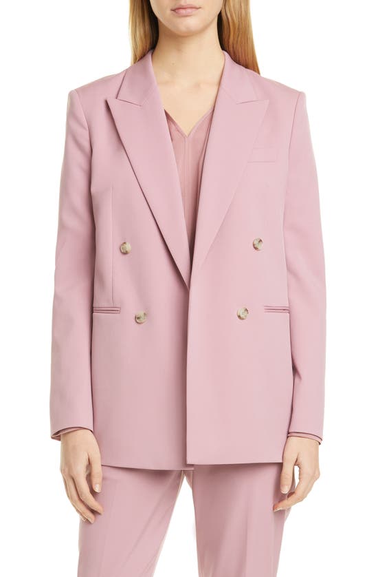 HUGO BOSS JERICOA STRETCH WOOL DOUBLE BREASTED BLAZER