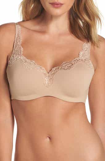 Le Mystere Womens Lace Tisha Full Coverage Fit T-Shirt Bra - Natural, 32B  at  Women's Clothing store: Bras