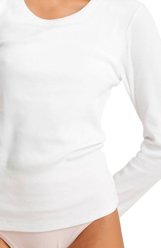 Shop Papinelle Milla Rib Pajama T-shirt In White