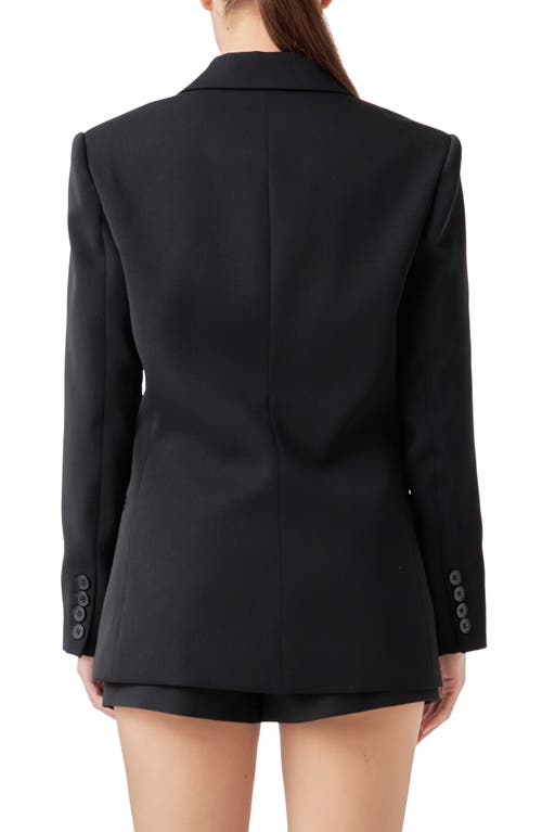 Shop Endless Rose Double Breasted Blazer In Black