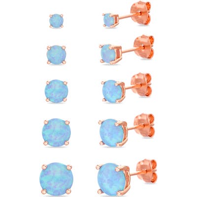 Lesa Michele Set Of 5 Graduating Stud Earrings