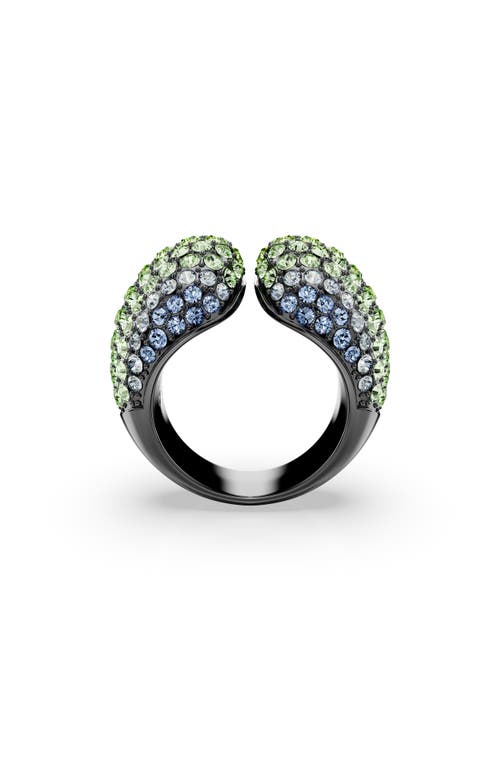 Swarovski Sublima Crystal-embellished Cocktail Ring In Green