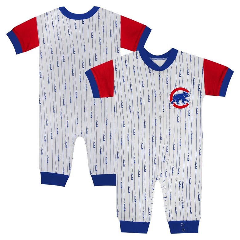 Outerstuff Babies' Infant Fanatics Branded White Chicago Cubs Logo Best Series Full-snap Jumper In Multi