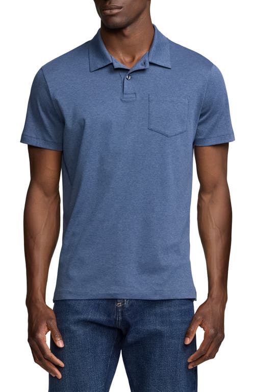 Ralph Lauren Purple Label Solid Cotton Pocket Polo in Supply Blue Melange 