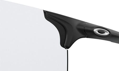 Oakley Evzero™ Blades 155mm Photochromatic Rimless Shield Sunglasses In Rubber Black/photochromic