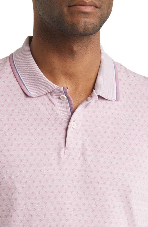 Shop Ted Baker London Mathias Jacquard Cotton Polo Shirt In Pale Pink