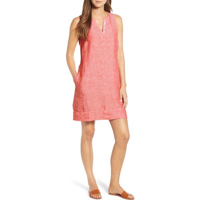 Tommy Bahama Sea Glass Linen Shift Dress, Orange