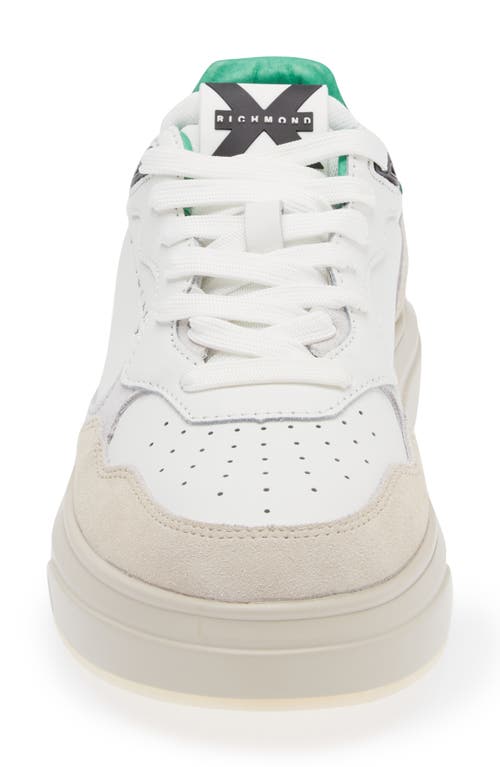 Shop John Richmond Graffiti Sneaker In White/green