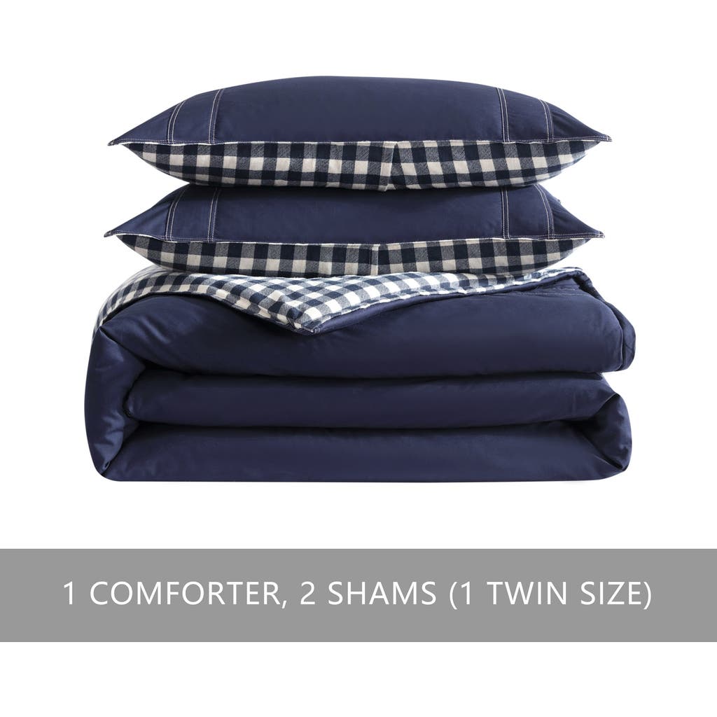 Eddie Bauer Kingston Twin Comforter Set In Navy