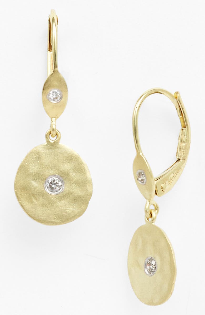 Meira T Charmed Diamond Hammered Drop Earrings | Nordstrom