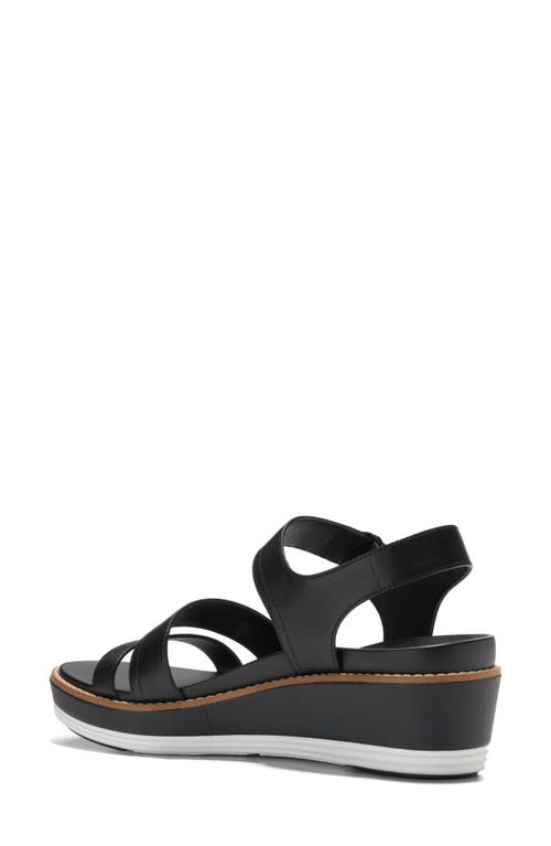 Shop Cole Haan Originalgrand Peyton Flatform Sandal In Black/black