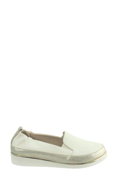 Ron White Nelleca Metallic Napa Demi-wedge Sneakers In Ice/platino