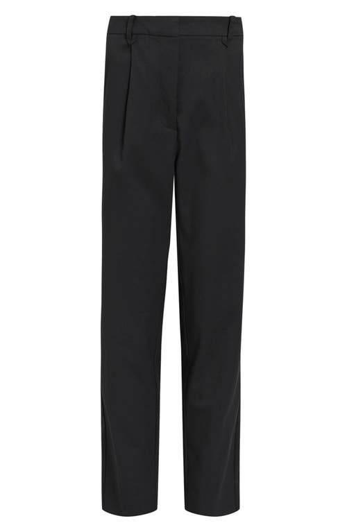 Shop Allsaints Sister Straight Leg Ankle Pants In Black