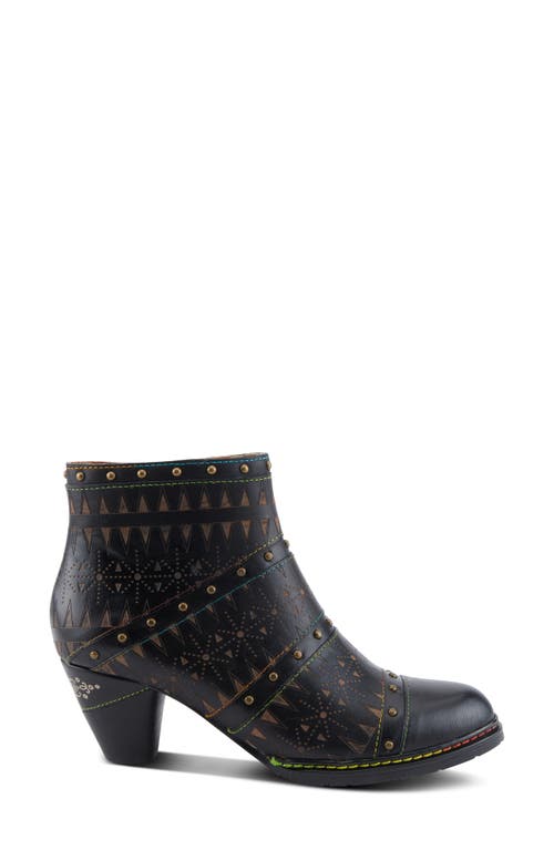 Shop L'artiste By Spring Step Niobe Cap Toe Bootie In Black Multi