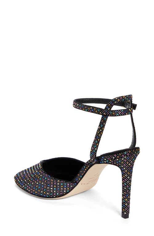 Shop Jimmy Choo Sacora Ankle Strap Sandal In Black/multi