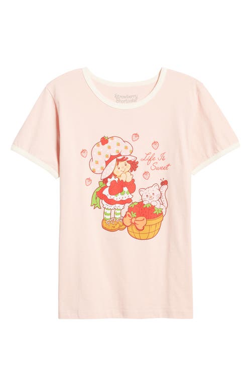 Shop Golden Hour Strawberry Shortcake Life Is Sweet Graphic T-shirt In Lotus/marshmallow