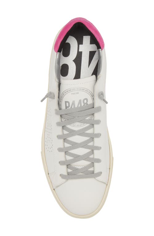 Shop P448 Jack Sneaker In White/fuchsia