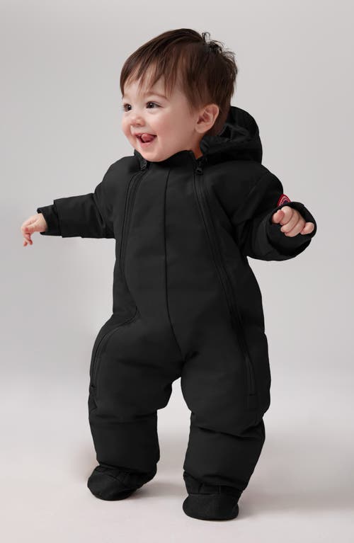 Shop Canada Goose Baby Lamb 625 Fill Power Down Snowsuit In Black - Noir