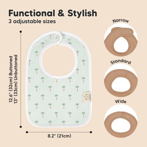 Keababies 8-pack Coast Drool Bibs In Roarsome