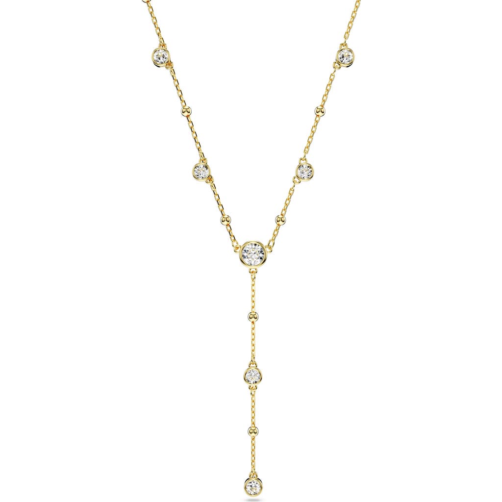 Shop Swarovski Imber Crystal Station Y-necklace In Gold