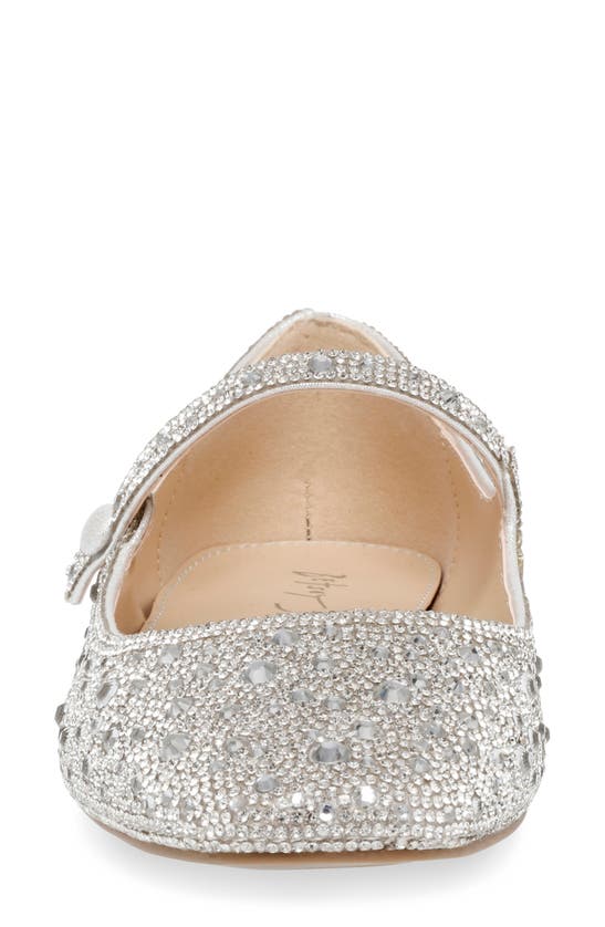 Shop Betsey Johnson Tess Mary Jane Flat In Silver
