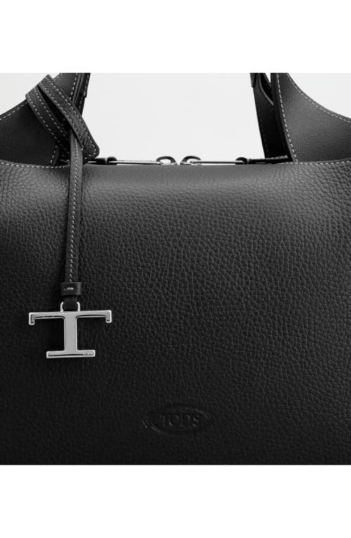 Shop Tod's Medium Leather Tote In Nero