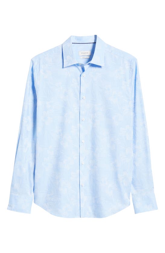 Shop Bugatchi Julian Shaped Fit Print Button-up Shirt In Sky