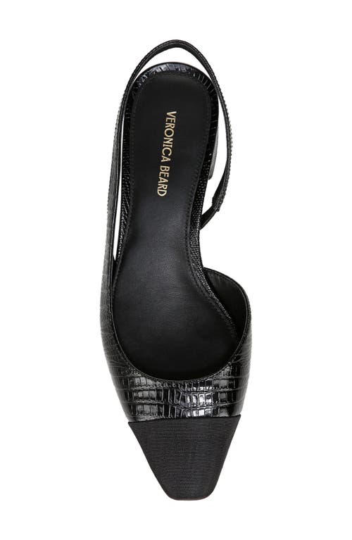 Shop Veronica Beard Cecile Half D'orsay Slingback Pump In Black/black 2