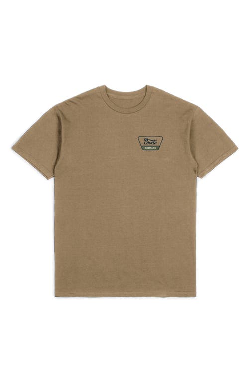 Brixton Linwood Graphic T-Shirt in Tigers Eye/Navy/Olive 