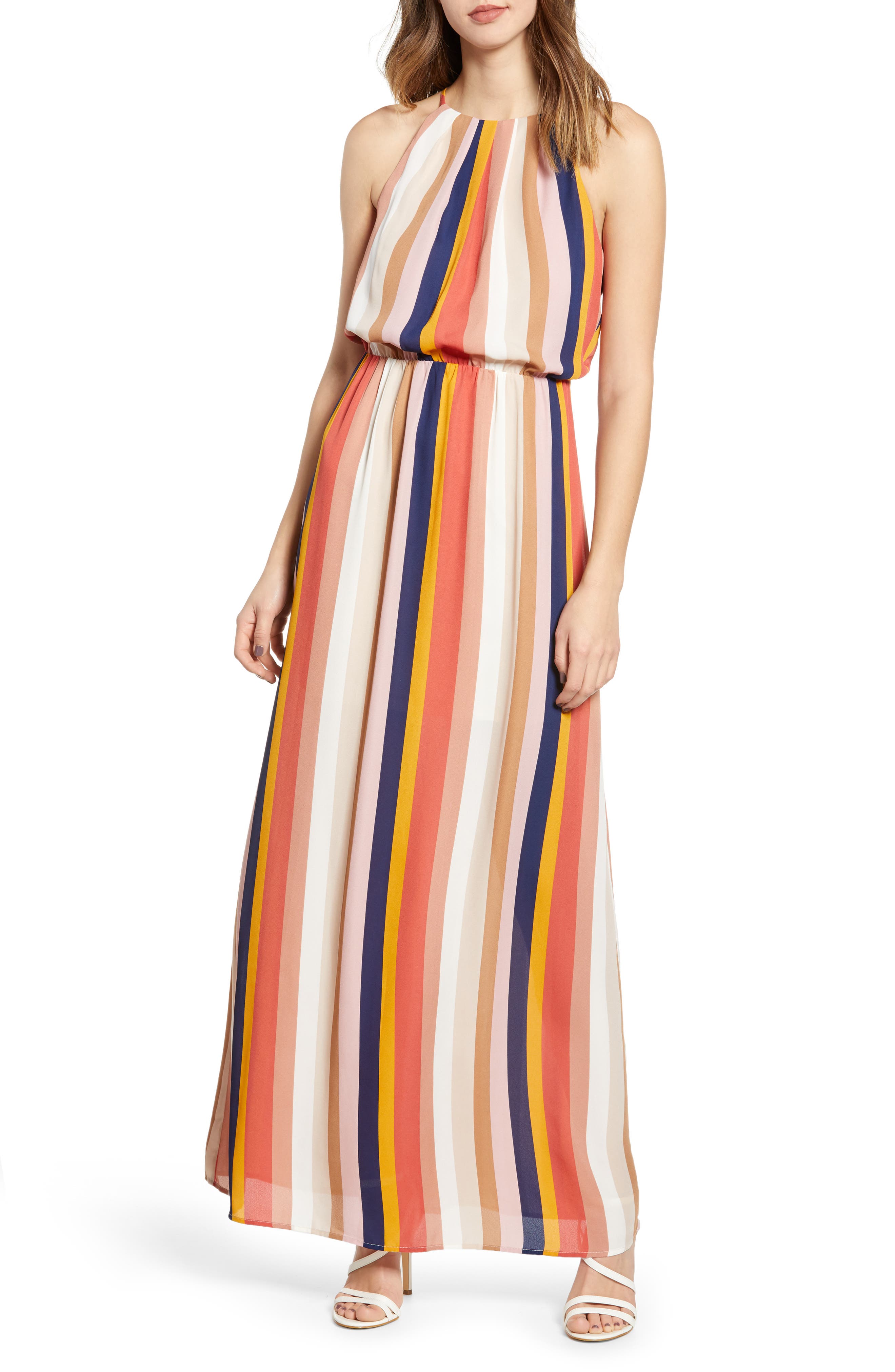 blouson maxi dress
