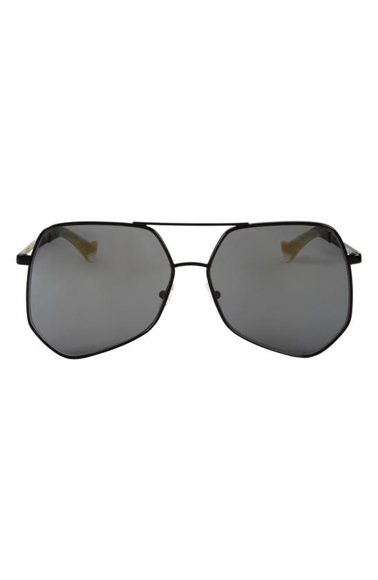 Grey Ant Megalast 59mm Aviator Sunglasses In Black