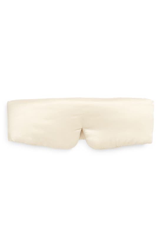 Lunya Washable Silk Sleep Mask In Swan White