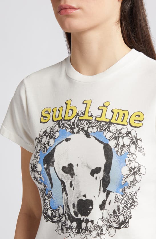 Shop Daydreamer Sublime Organic Cotton Graphic T-shirt In Vintage White