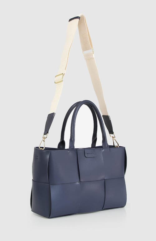 Shop Belle & Bloom Long Way Home Woven Tote In Navy