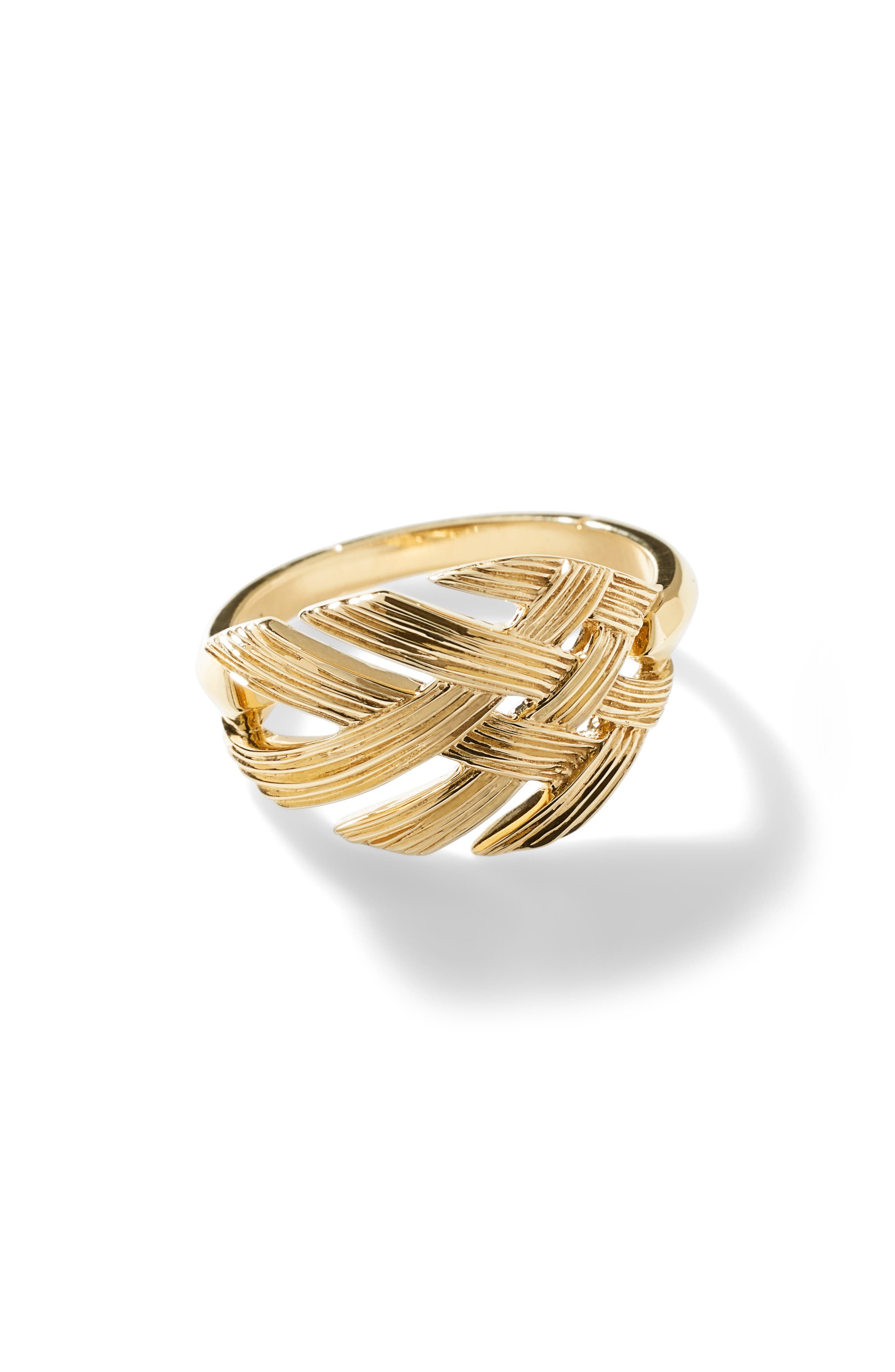 John Hardy Woven Bamboo Ring in Gold 18K