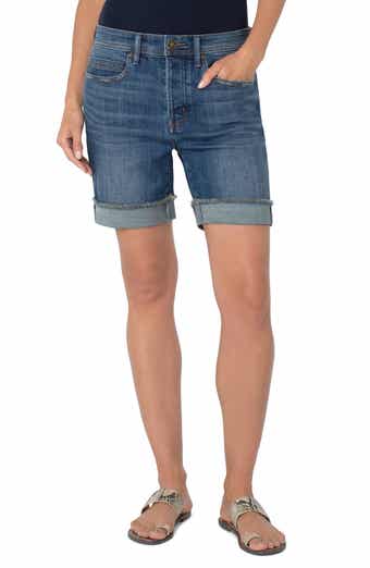 Liverpool Los Angeles The Keeper Frayed Boyfriend Denim Shorts