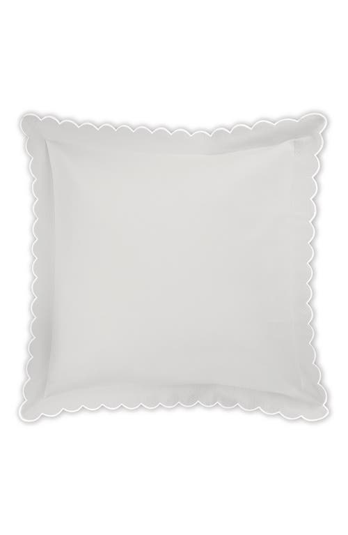 Matouk Diamond Piqué Euro Pillow Sham in Silver at Nordstrom