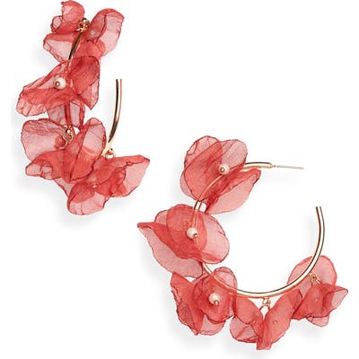 Stella + Ruby Chiffon Petal Hoop Earrings