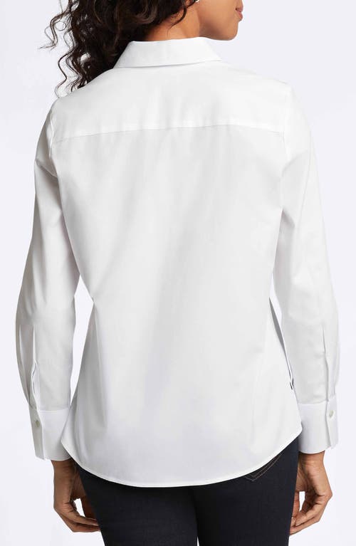 Foxcroft Mary Non-iron Cotton Oxford Button-up Shirt In White