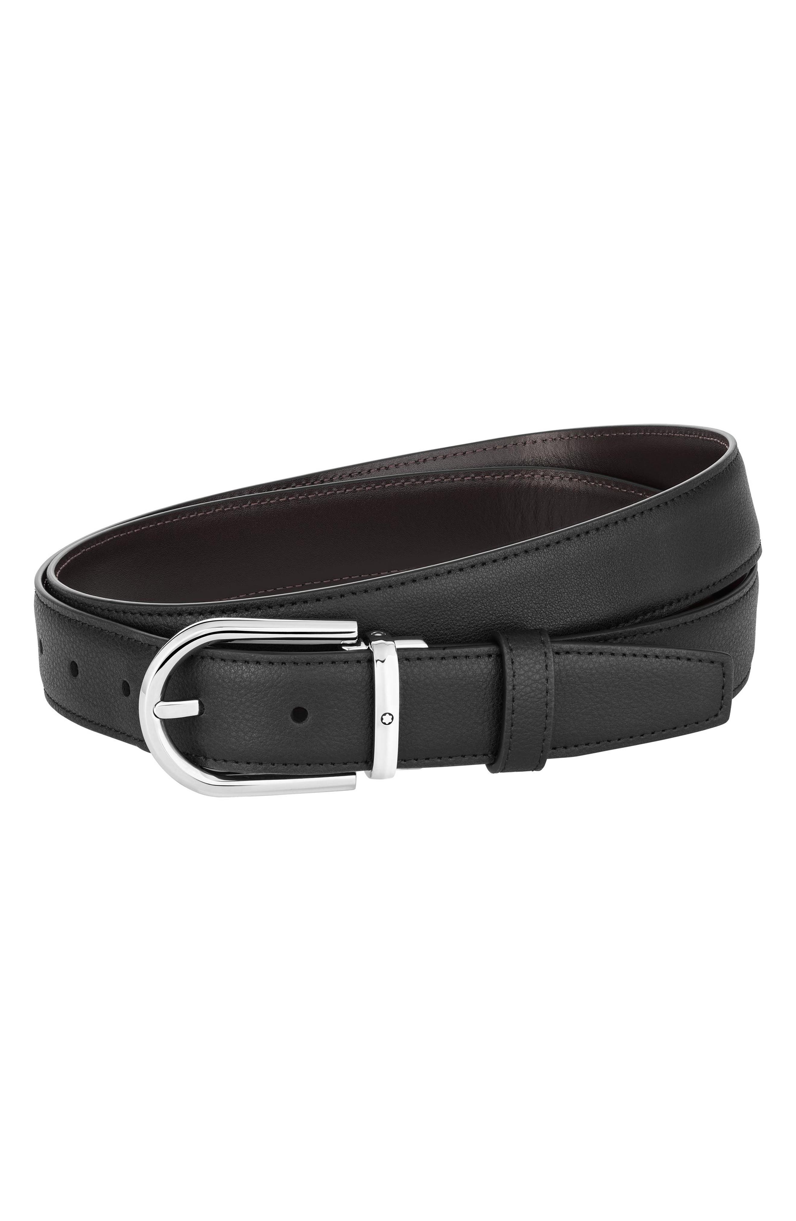 Men's Dress Belt 'ALL GENUINE LEATHER' Stitching 30mm Regular Big and Tall Sizes 