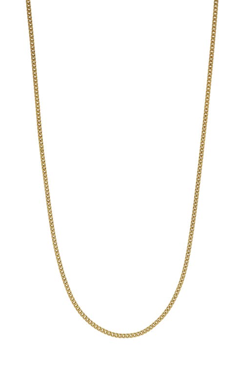 14K Gold Curb Chain Necklace in 14K Yellow Gold