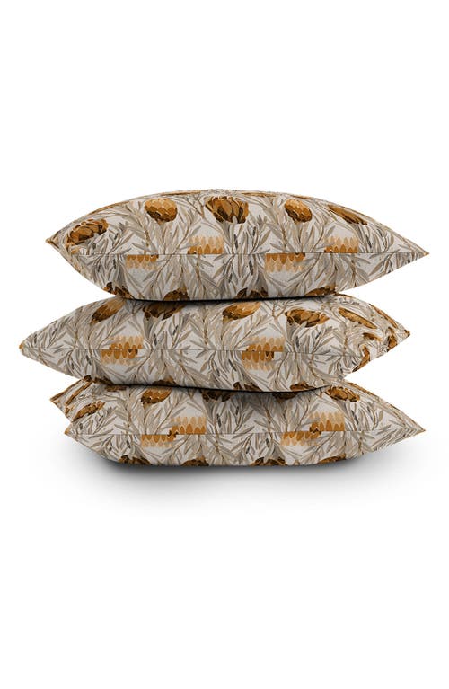 Deny Designs Modern Abstract Print Throw Pillow In Brown