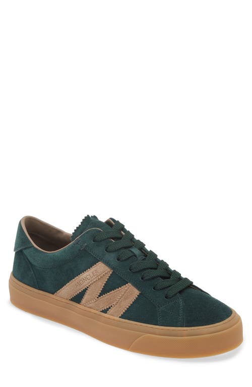 Moncler Suede Monaco Low-top Sneakers In June Bug