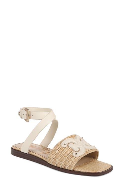 Shop Sam Edelman Ilsie Ankle Strap Sandal In Modern Ivory/dark Natural