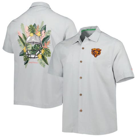 Men's Tommy Bahama White Miami Dolphins Sport Coconut Point Palm Vista IslandZone Button-Up Camp Shirt Size: Small